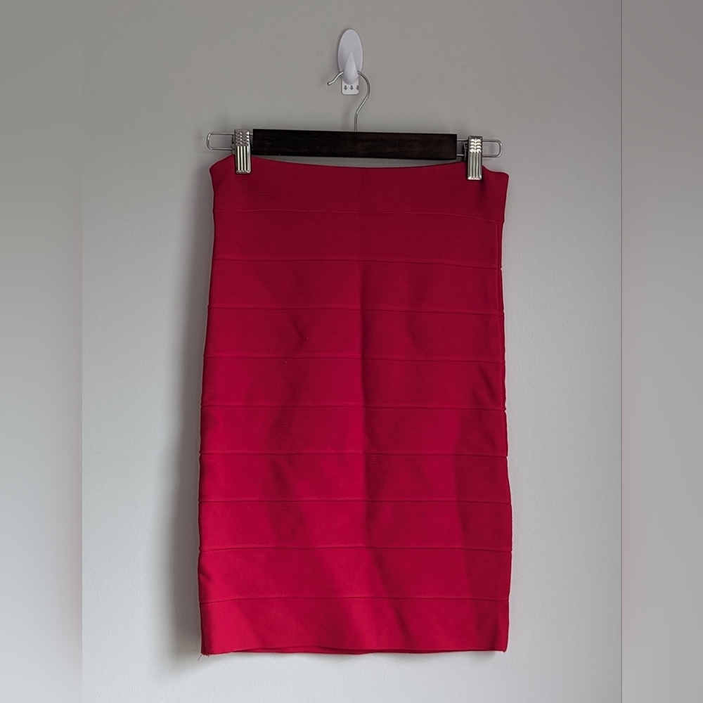 BCBGMAXAZRIA Red Pencil Skirt Sz S